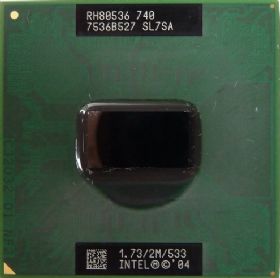 SL7SA    Intel Pentium M 740 (2M Cache, 1.73 GHz, 533 MHz FSB) Dothan. 